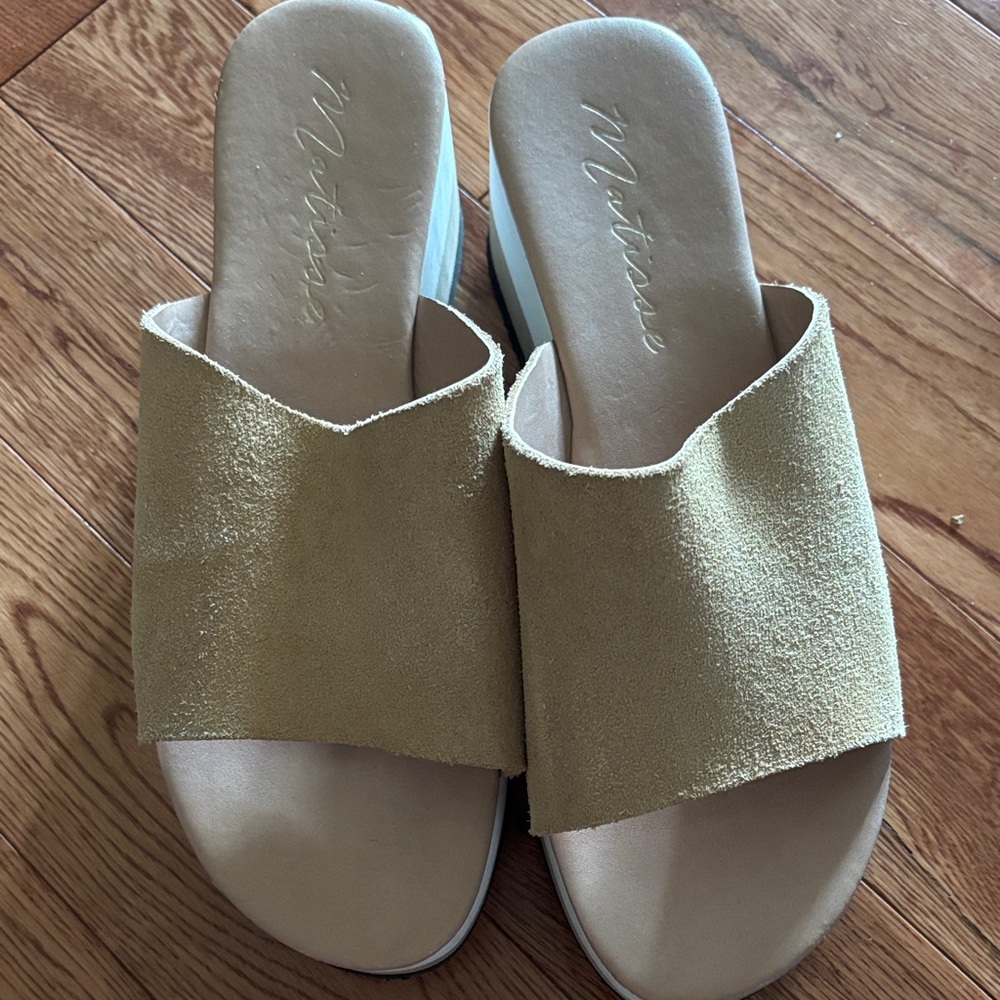 Matisse Beige Suede Mules
